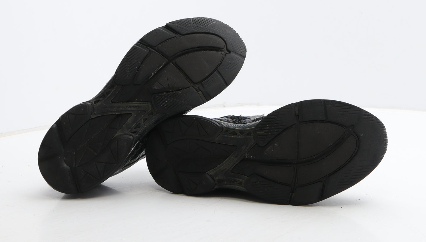 ASICS Womens Black Spotted Fabric Trainer UK 5 38