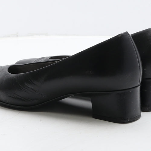 Gabor Womens Black Leather Court Heel UK 5.5