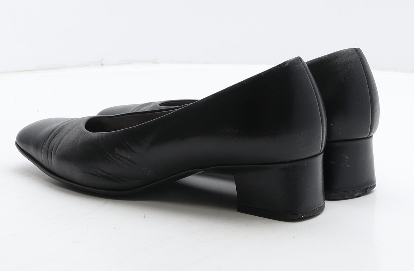 Gabor Womens Black Leather Court Heel UK 5.5