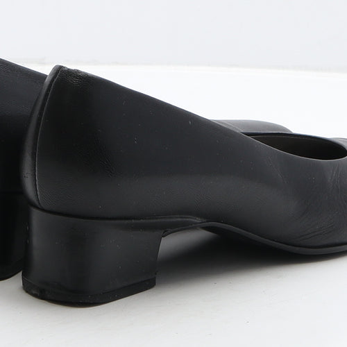 Gabor Womens Black Leather Court Heel UK 5.5