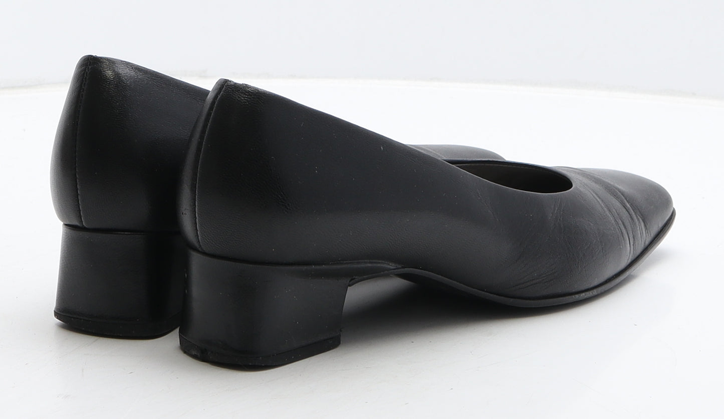 Gabor Womens Black Leather Court Heel UK 5.5