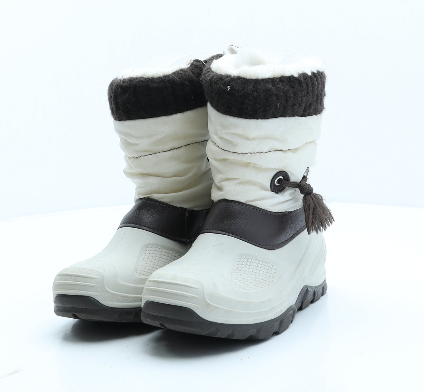 Snow Girls Ivory Synthetic Snow Boot Boot UK 2 35