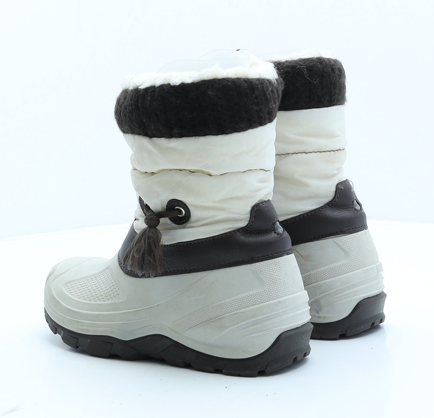 Snow Girls Ivory Synthetic Snow Boot Boot UK 2 35