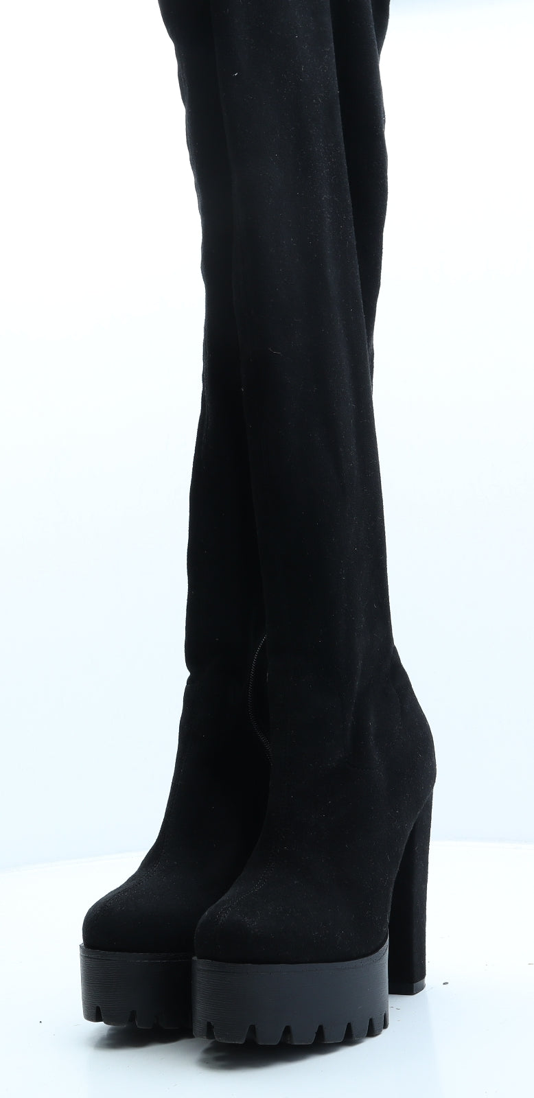 Koi Couture Womens Black Suede Slip On Boot UK 4 37