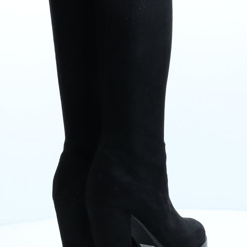 Koi Couture Womens Black Suede Slip On Boot UK 4 37