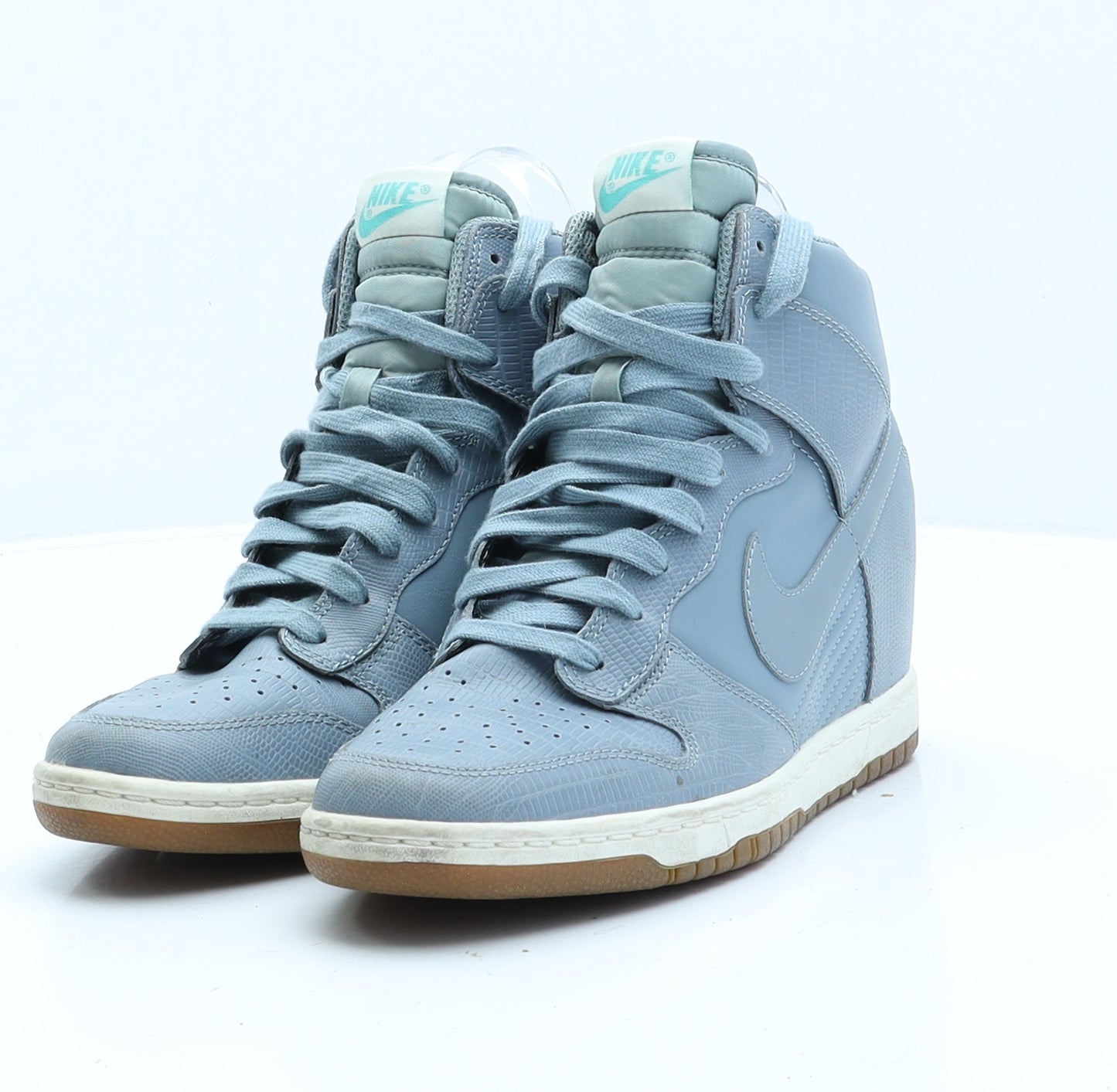 Nike Womens Blue Leather Trainer Casual UK 6 40