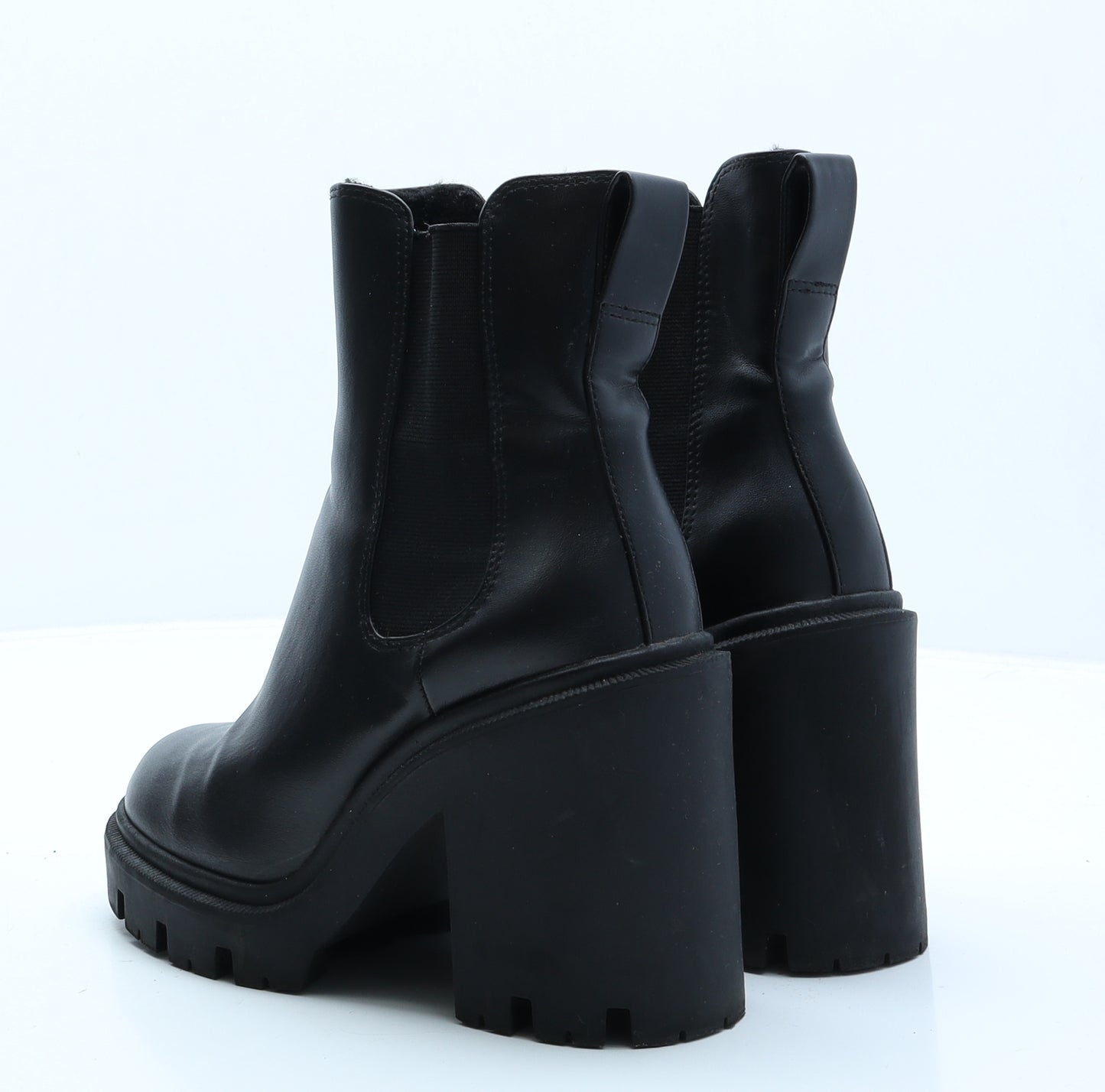 H&M Womens Black Leather Chelsea Boot UK 5 38