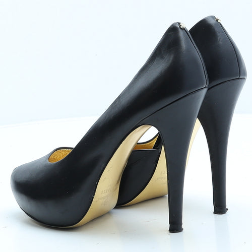 Ted Baker Womens Black Leather Court Heel UK 5
