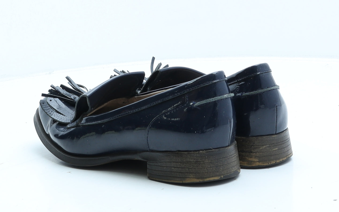 Clarks Womens Blue Spotted Vinyl Loafer Casual UK 5 38