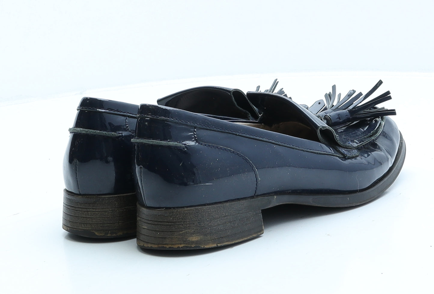 Clarks Womens Blue Spotted Vinyl Loafer Casual UK 5 38