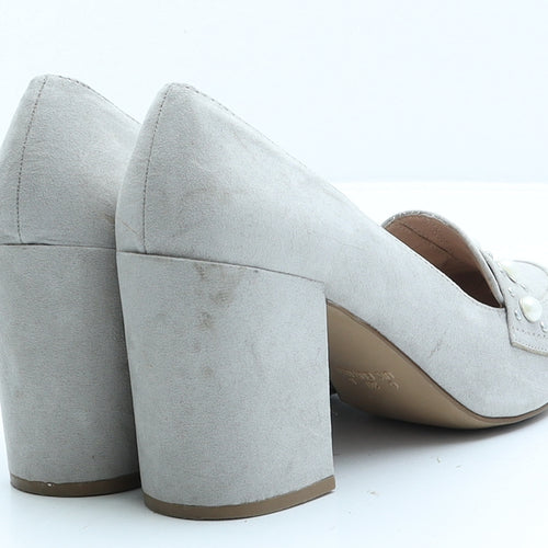 Primark Womens Grey Suede Court Heel UK 6 39