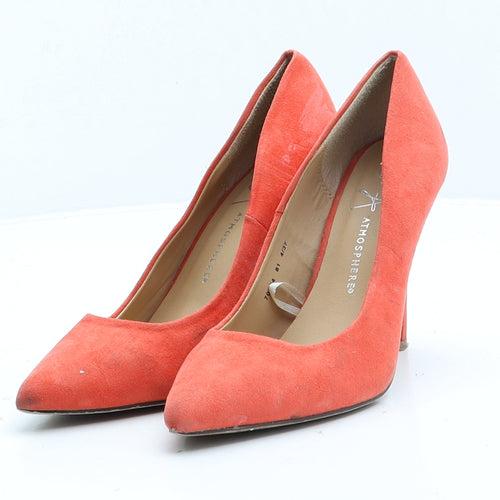 Atmosphere Womens Red Suede Court Heel UK 4 37