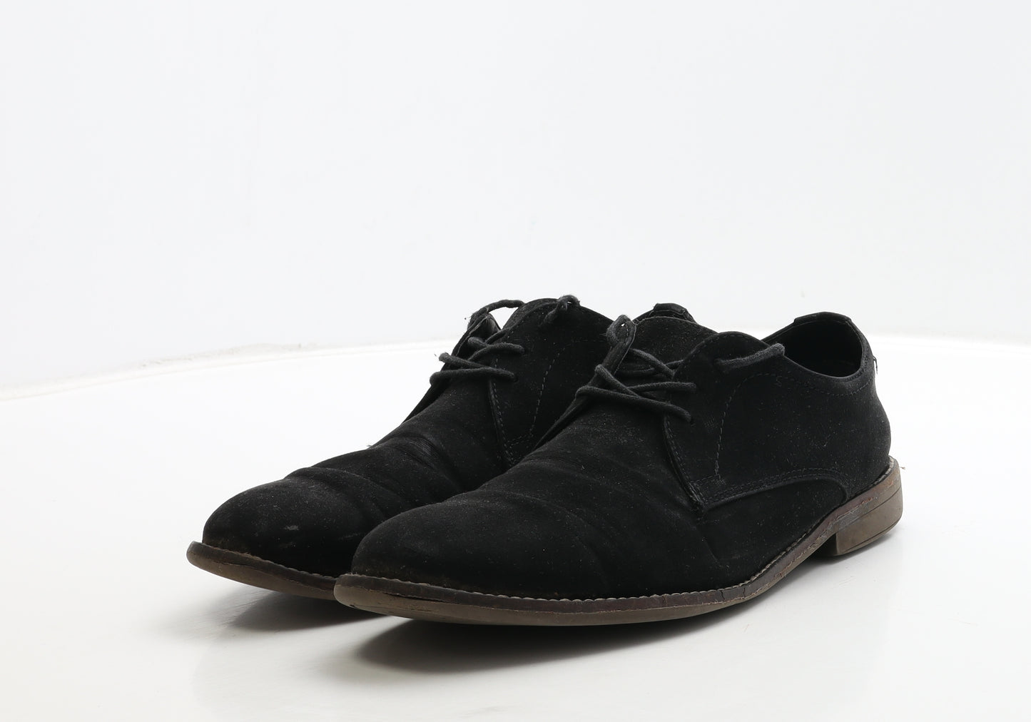 Marks and Spencer Mens Black Suede Oxford Casual UK 8