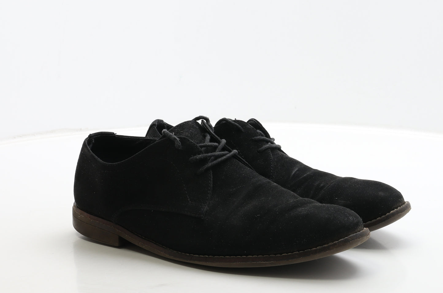 Marks and Spencer Mens Black Suede Oxford Casual UK 8