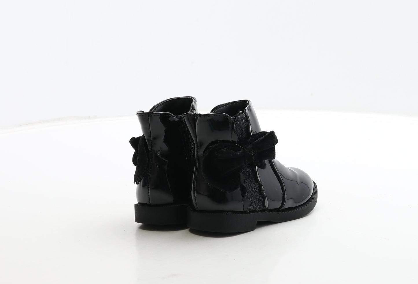 WalkRight Girls Black PVC Bootie Boot UK 5