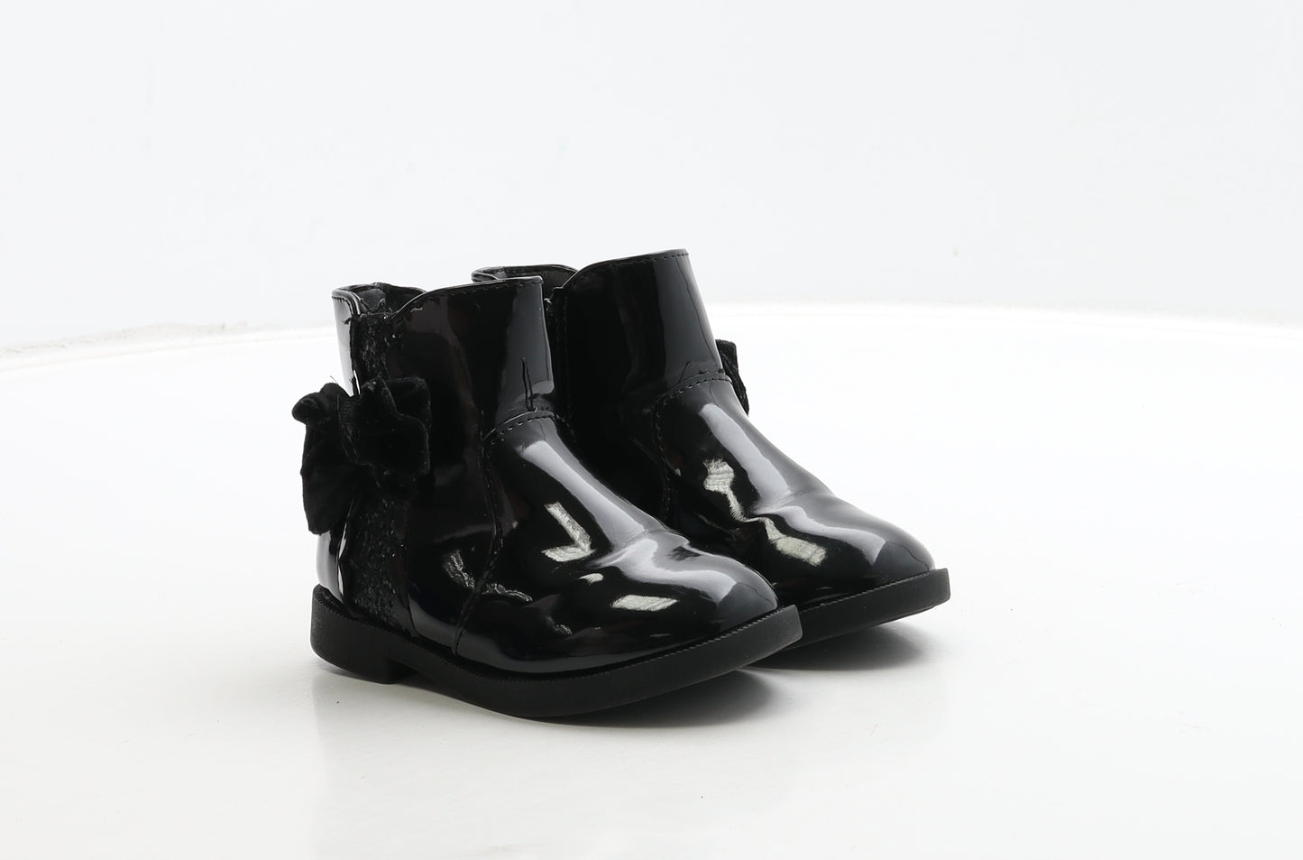 WalkRight Girls Black PVC Bootie Boot UK 5
