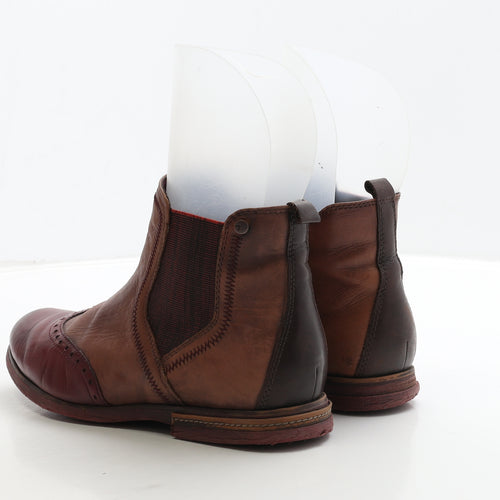 Tamaris Womens Red Leather Chelsea Boot UK 6 39