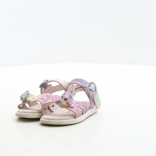 Primark Girls Multicoloured Polyester Fisherman Sandal UK 4 20 - Heart Detail