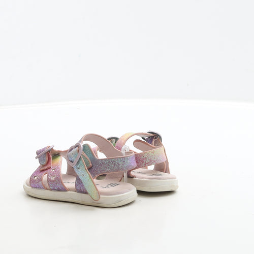 Primark Girls Multicoloured Polyester Fisherman Sandal UK 4 20 - Heart Detail