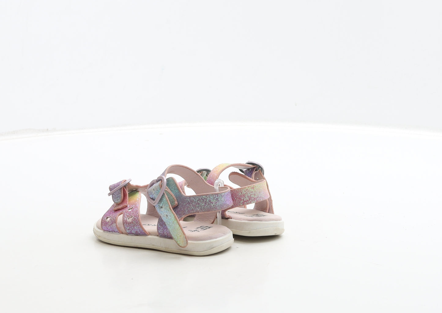 Primark Girls Multicoloured Polyester Fisherman Sandal UK 4 20 - Heart Detail