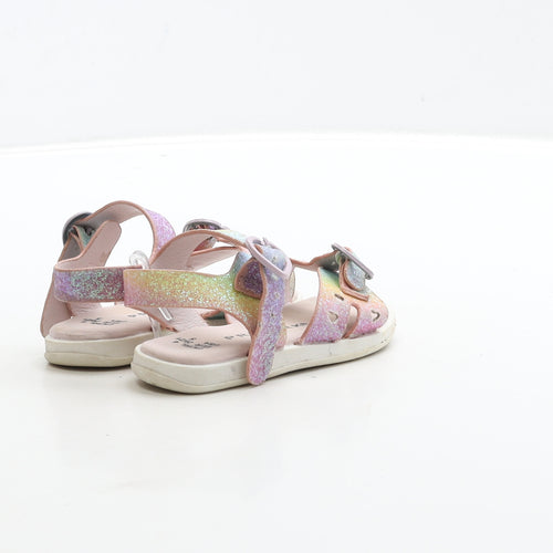 Primark Girls Multicoloured Polyester Fisherman Sandal UK 4 20 - Heart Detail
