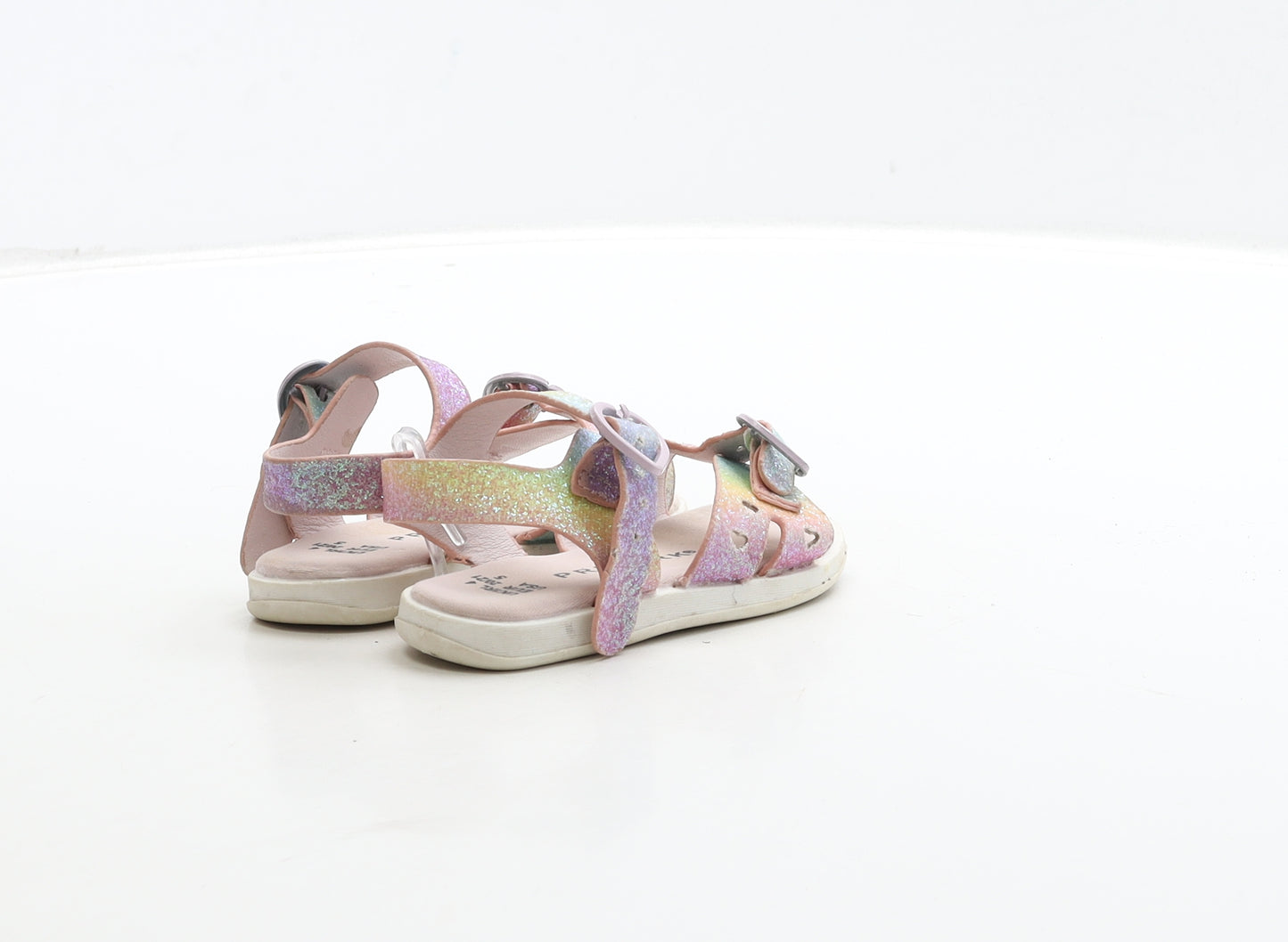 Primark Girls Multicoloured Polyester Fisherman Sandal UK 4 20 - Heart Detail