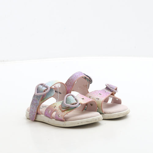 Primark Girls Multicoloured Polyester Fisherman Sandal UK 4 20 - Heart Detail