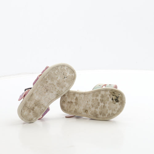 Primark Girls Multicoloured Polyester Fisherman Sandal UK 4 20 - Heart Detail