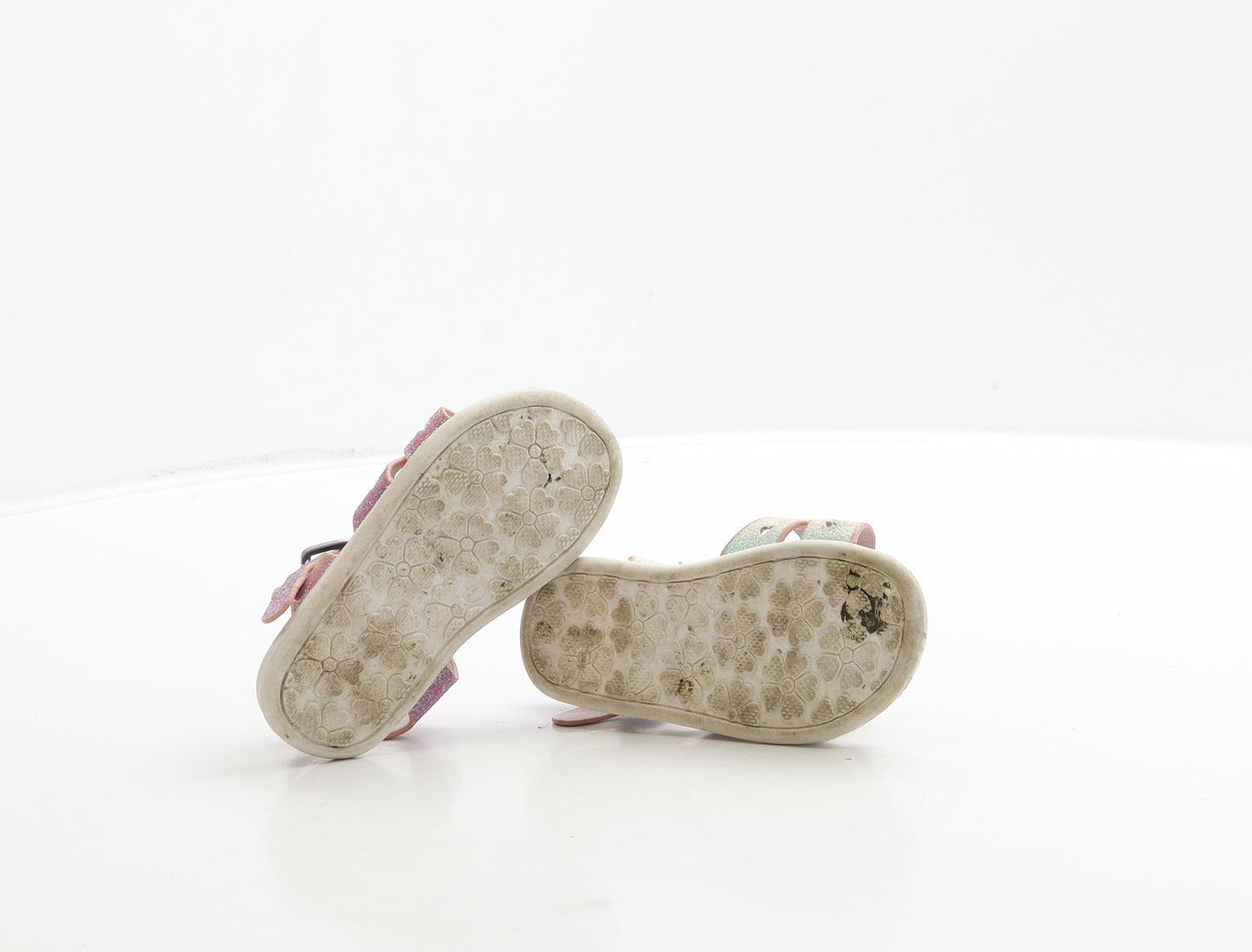 Primark Girls Multicoloured Polyester Fisherman Sandal UK 4 20 - Heart Detail