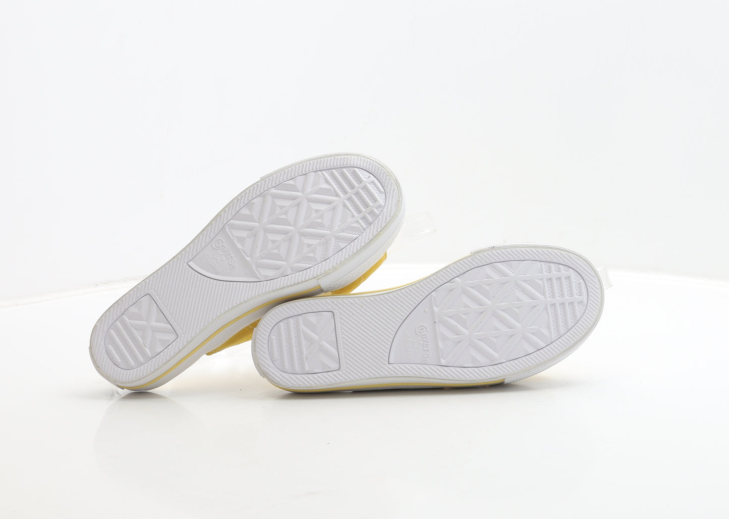 Converse Womens Yellow Leather Slip On Sandal UK 4 37 - Star Detail