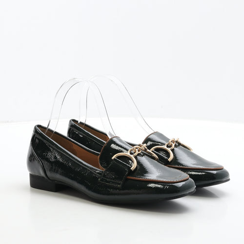 TU Womens Green Patent Leather Loafer Casual UK 5 38