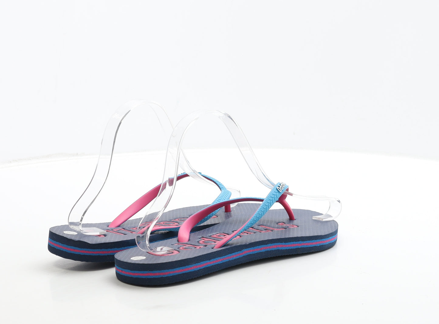 Oddballs Womens Blue Rubber Thong Sandal UK 5 38
