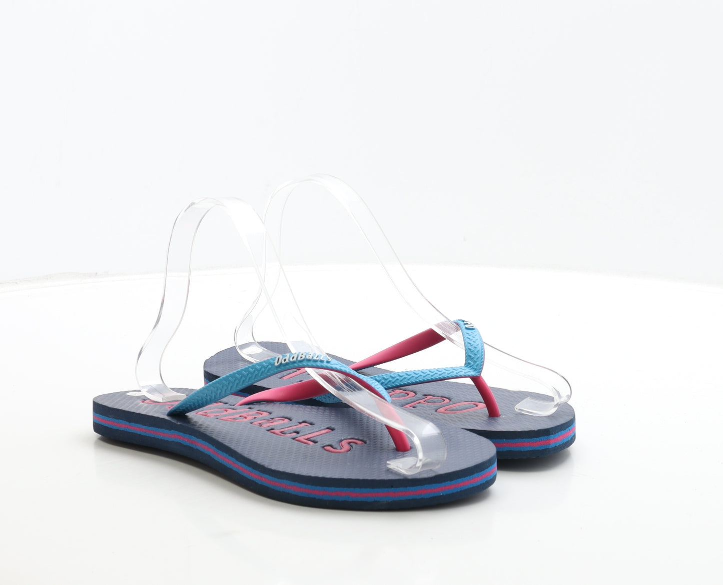 Oddballs Womens Blue Rubber Thong Sandal UK 5 38