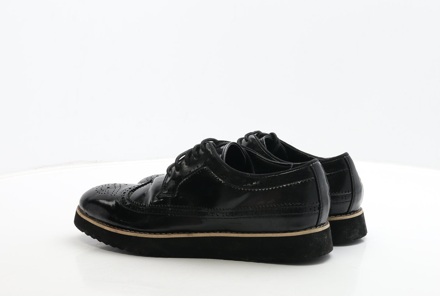 Truffle Man Mens Black Leather Brogue Dress UK 8 42