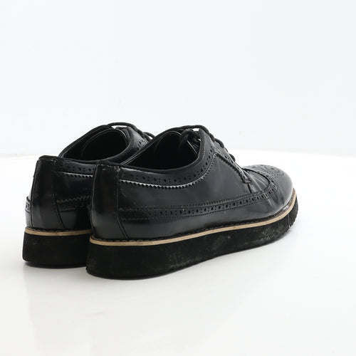 Truffle Man Mens Black Leather Brogue Dress UK 8 42
