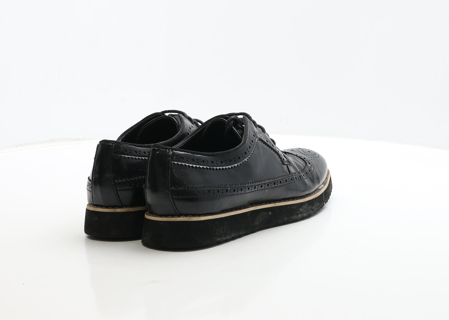 Truffle Man Mens Black Leather Brogue Dress UK 8 42