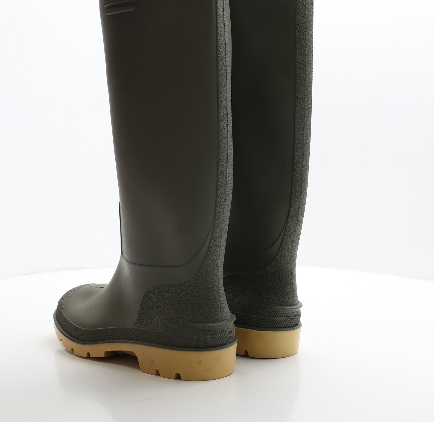 Preworn Mens Green Rubber Wellies Boot UK 8 42