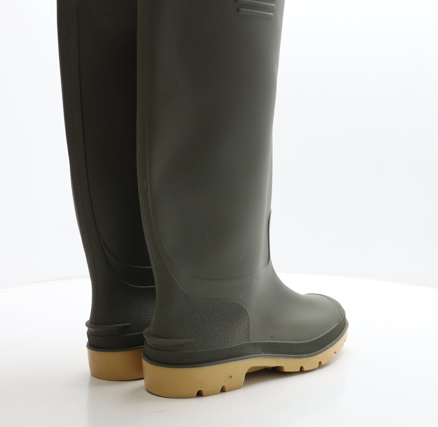 Preworn Mens Green Rubber Wellies Boot UK 8 42