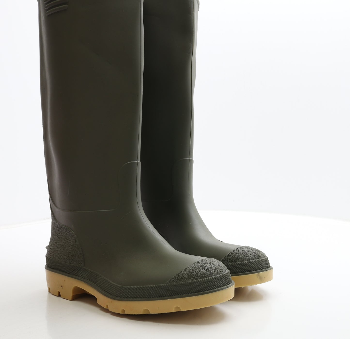 Preworn Mens Green Rubber Wellies Boot UK 8 42