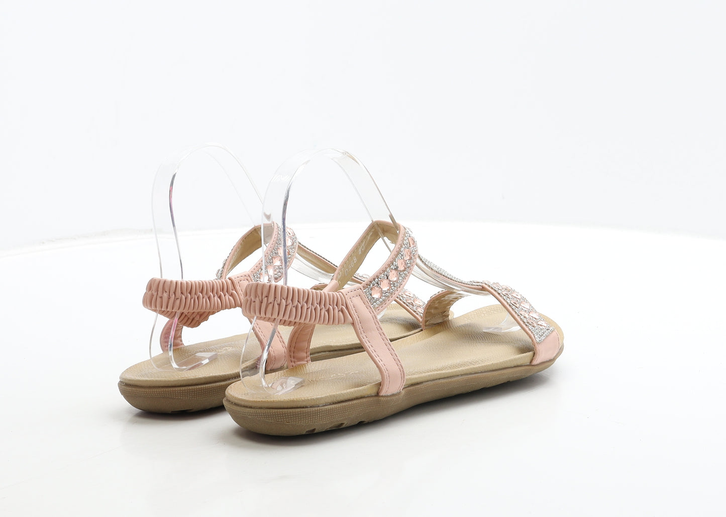 Encor Womens Pink Polyester Slip On Sandal UK 7 40