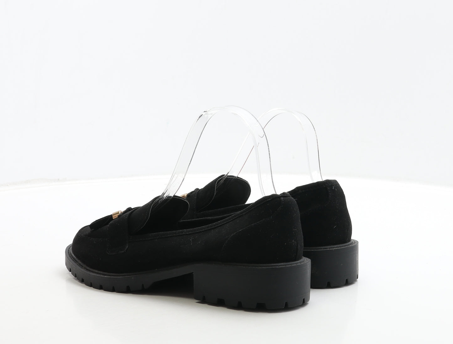 Primark Womens Black Suede Loafer Casual UK 5 38