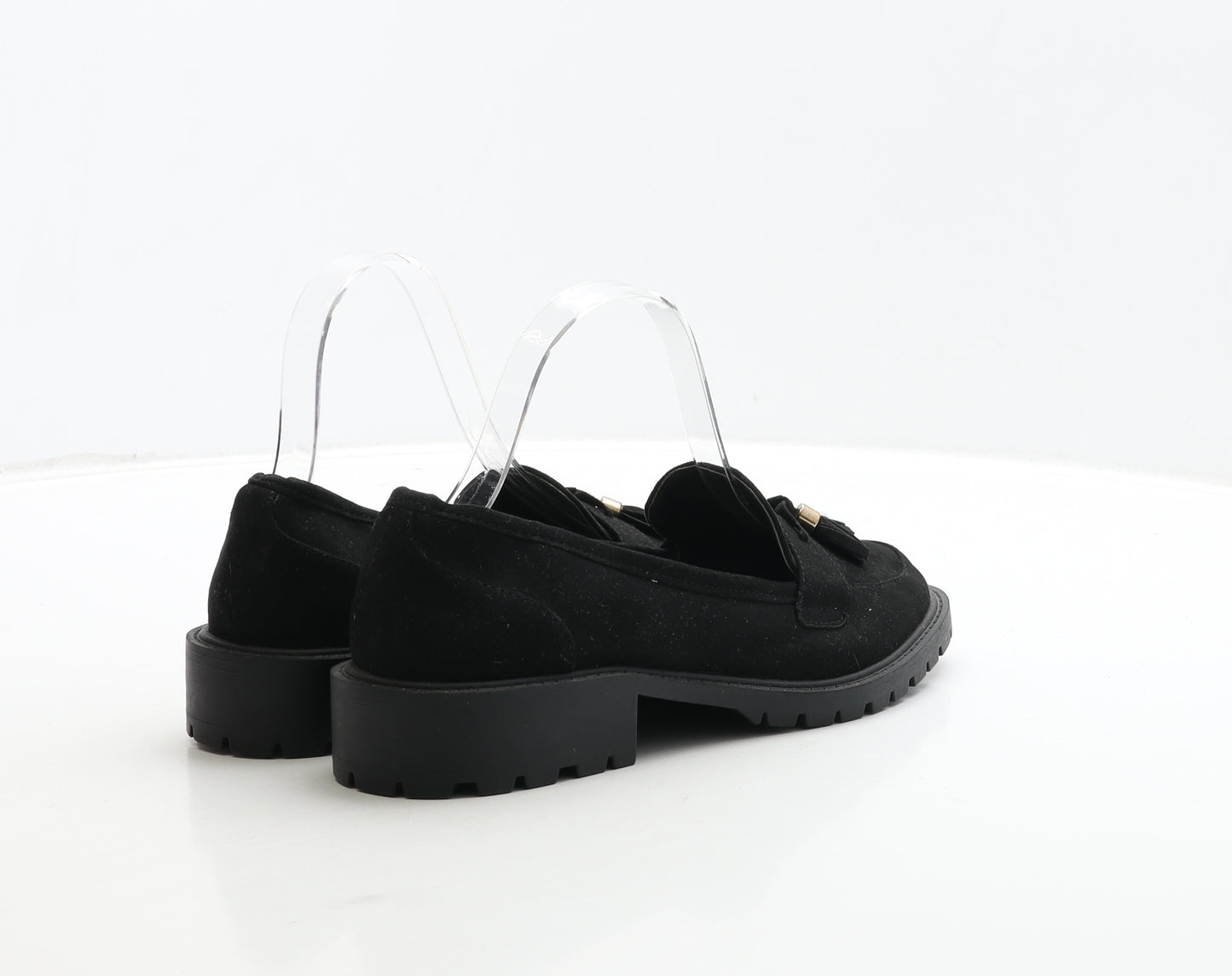 Primark Womens Black Suede Loafer Casual UK 5 38