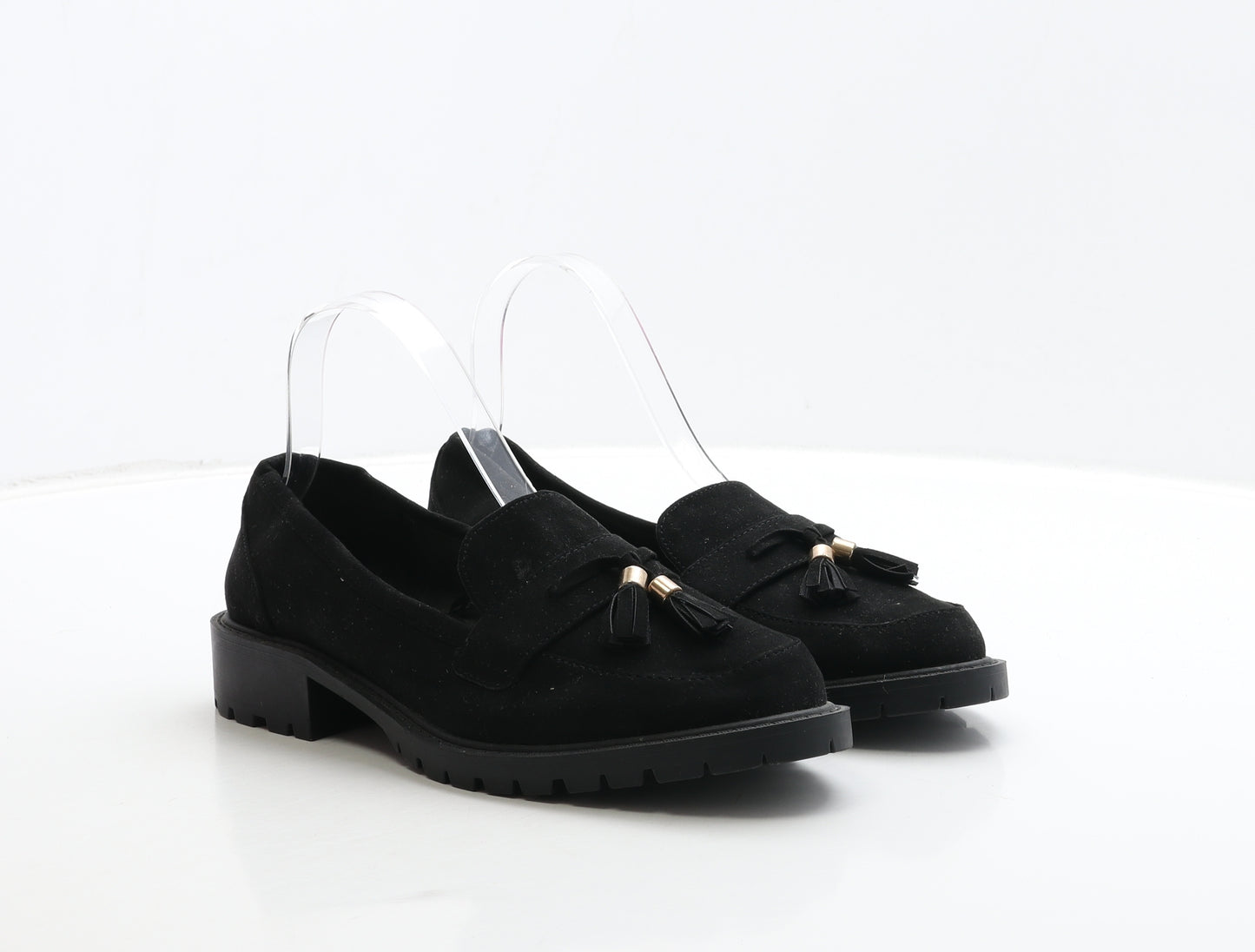 Primark Womens Black Suede Loafer Casual UK 5 38