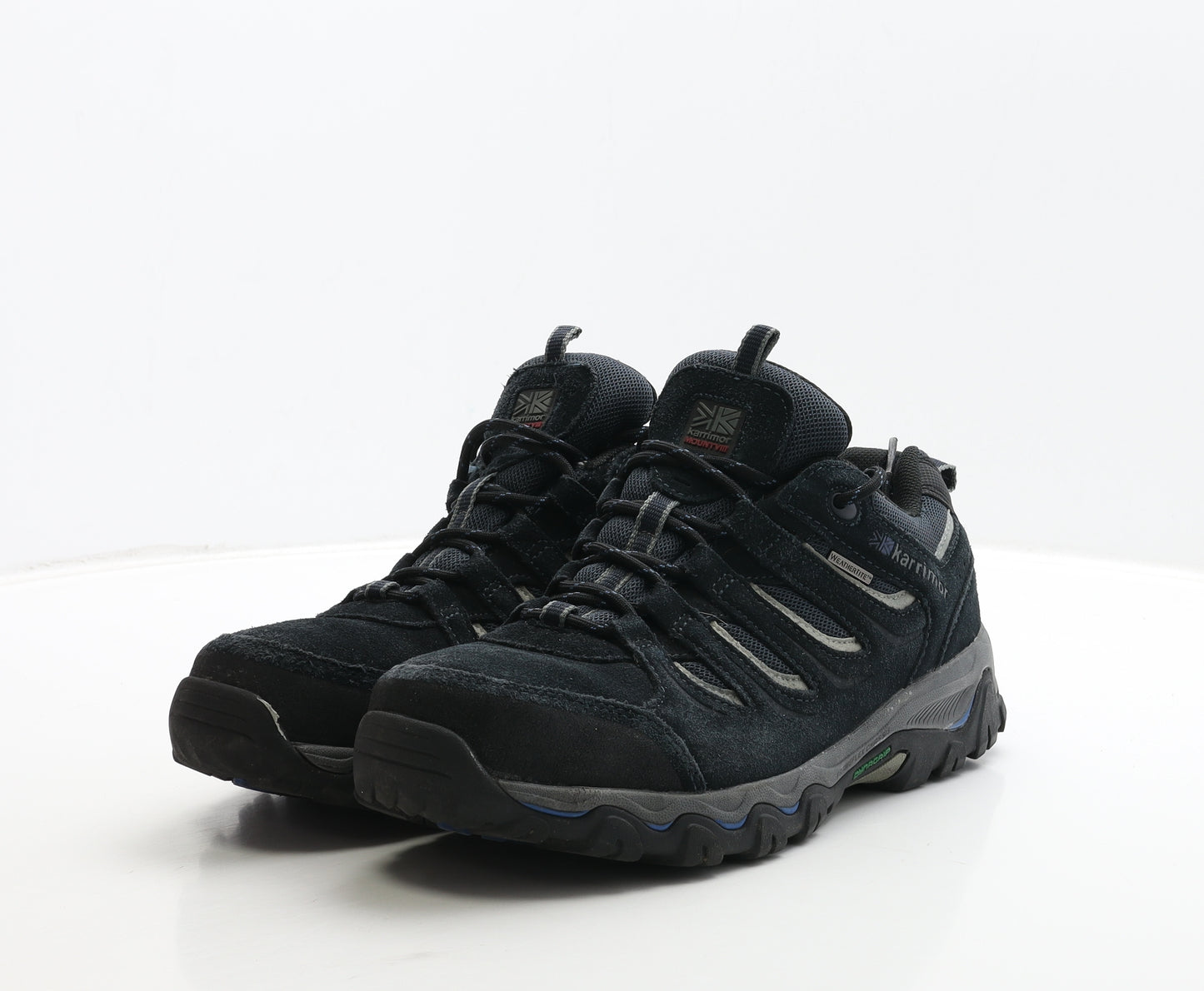 Karrimor Mens Blue Leather Trainer UK 9 43 - Walking Trainers Weathertite