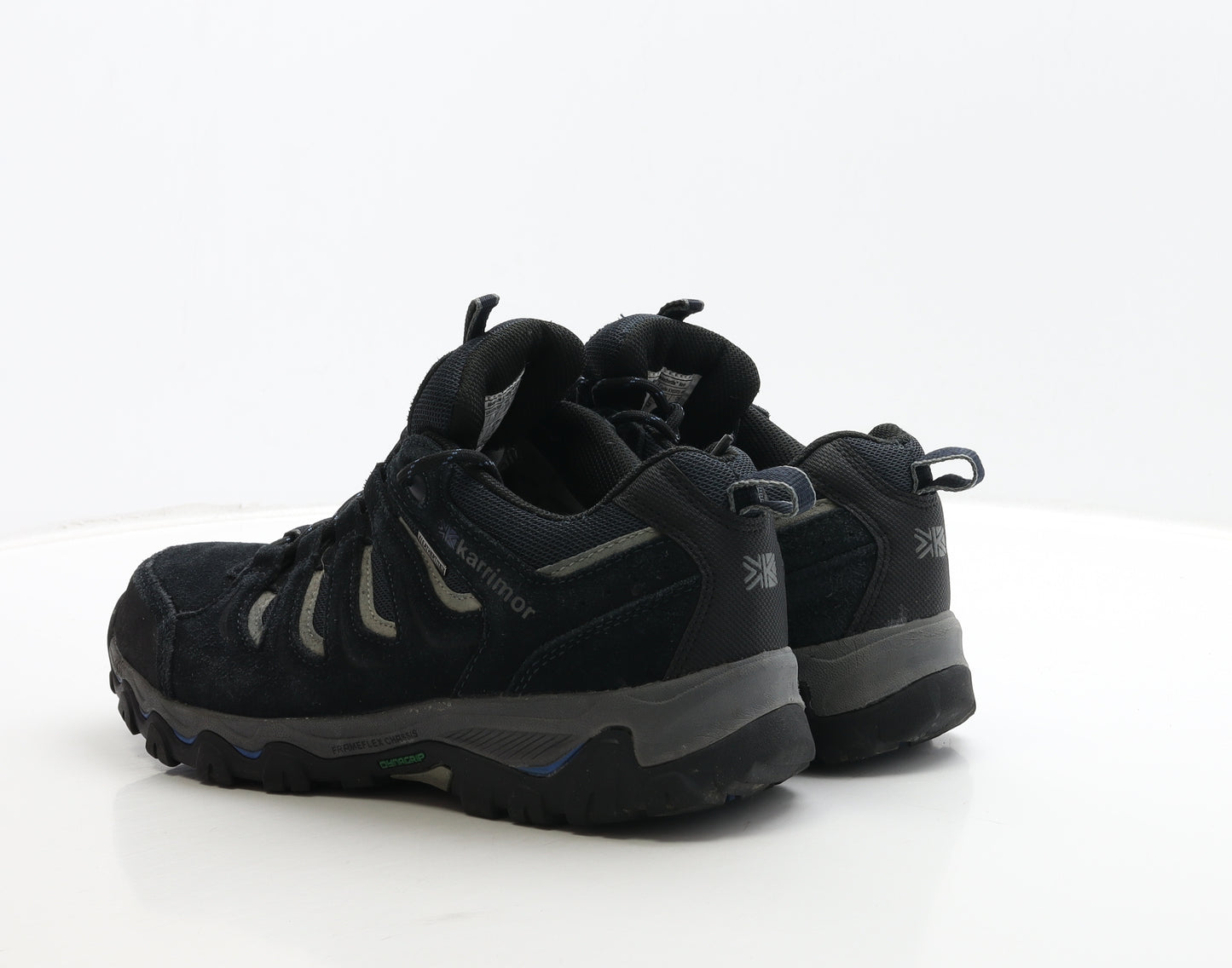 Karrimor Mens Blue Leather Trainer UK 9 43 - Walking Trainers Weathertite