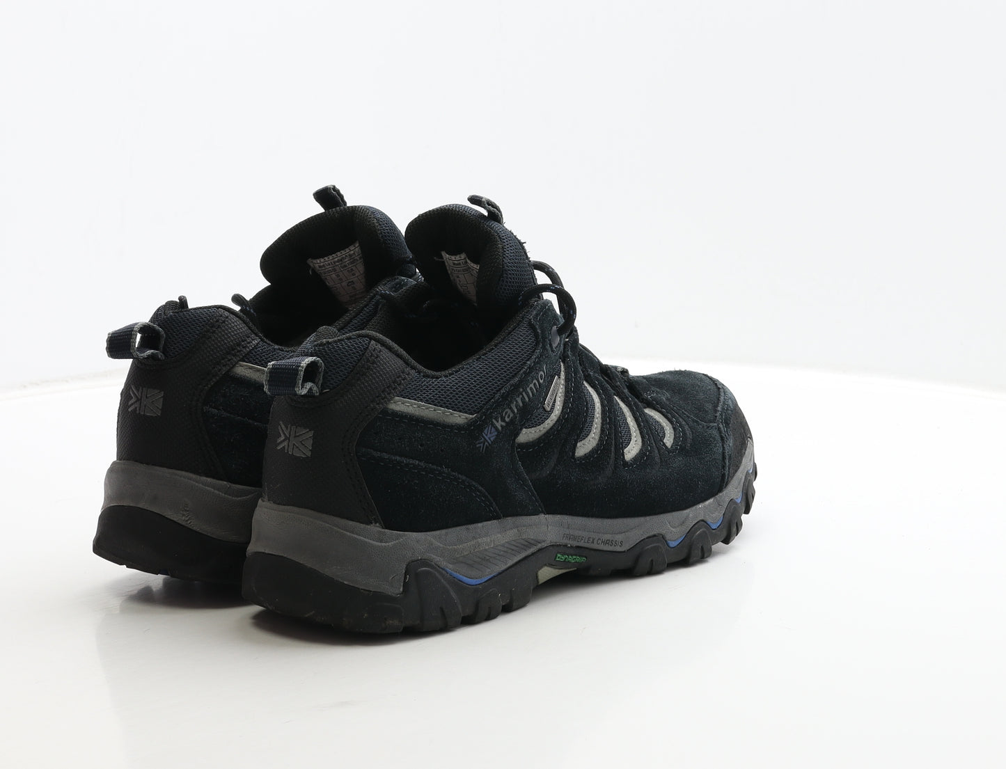 Karrimor Mens Blue Leather Trainer UK 9 43 - Walking Trainers Weathertite