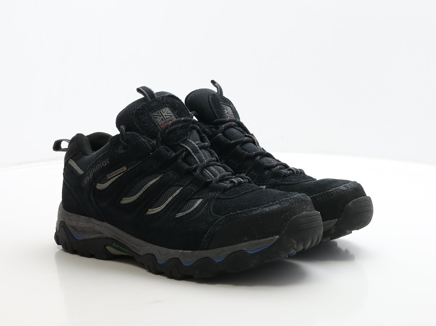 Karrimor Mens Blue Leather Trainer UK 9 43 - Walking Trainers Weathertite