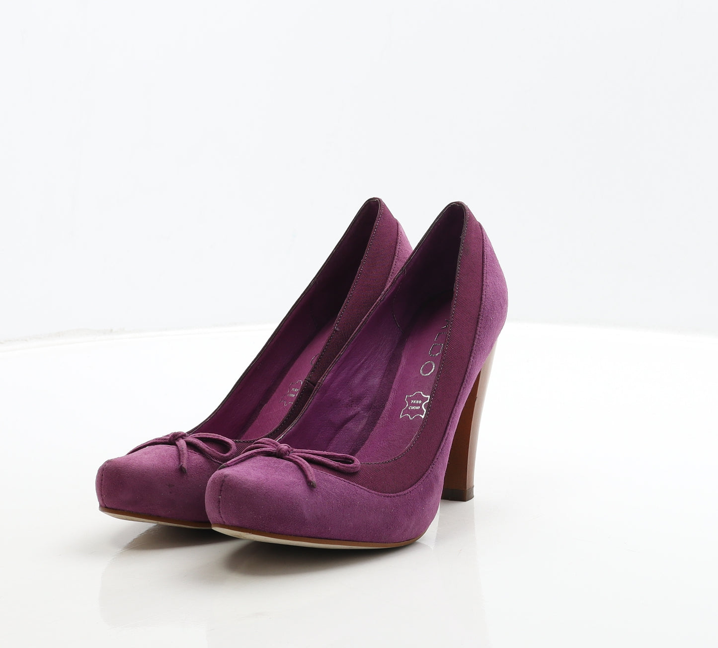 Aldo Womens Purple Leather Court Heel UK 6 36