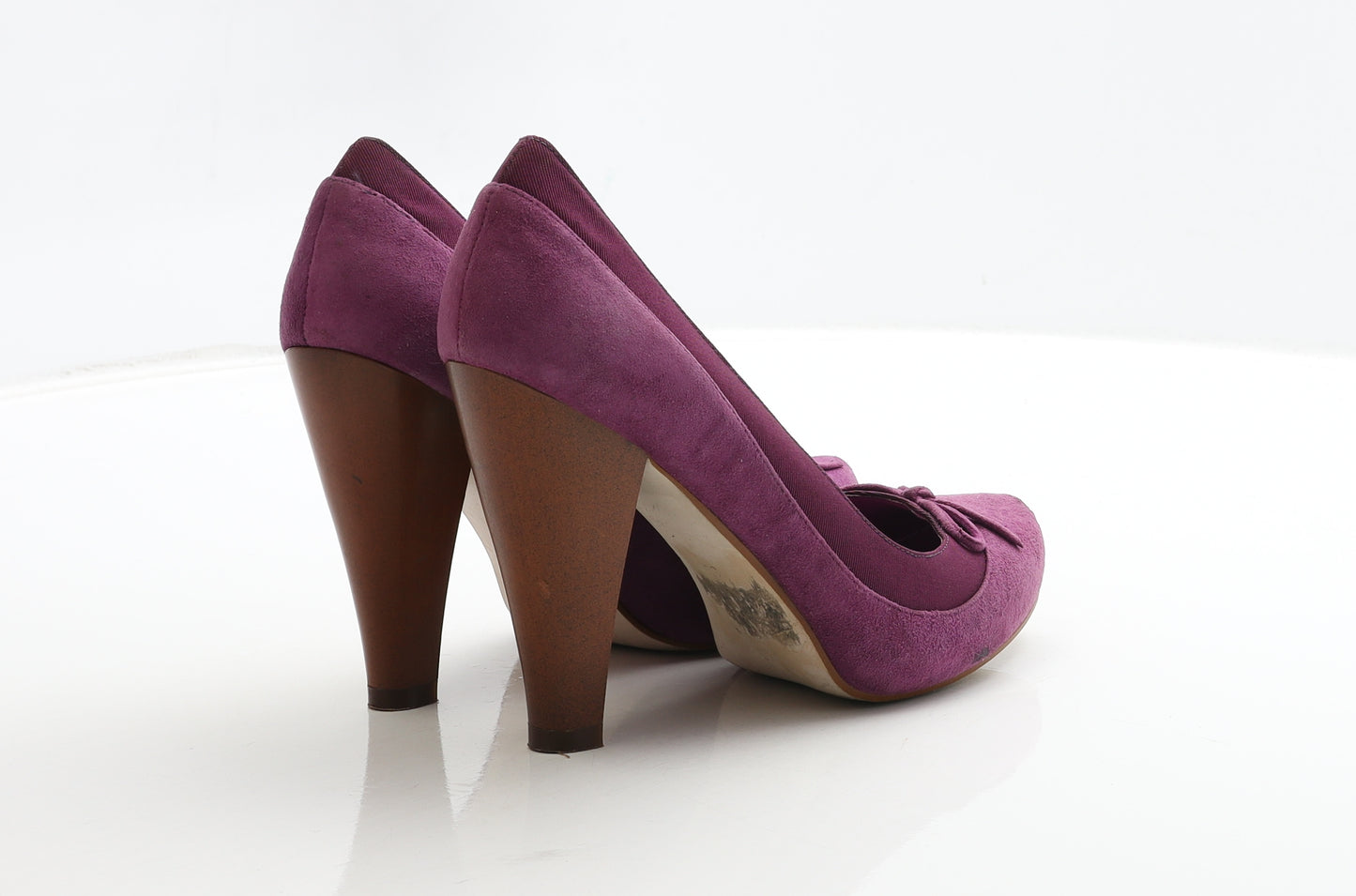 Aldo Womens Purple Leather Court Heel UK 6 36