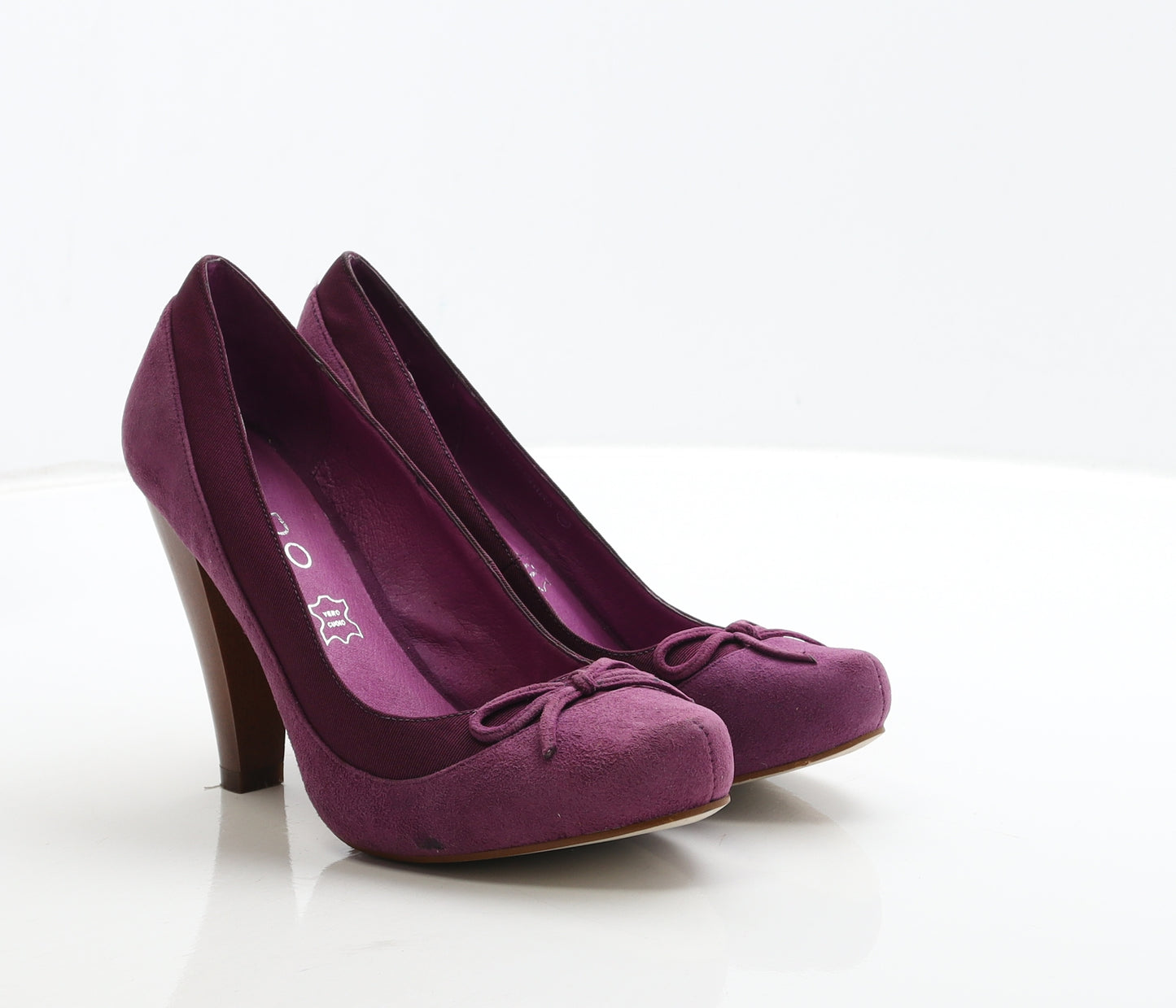 Aldo Womens Purple Leather Court Heel UK 6 36